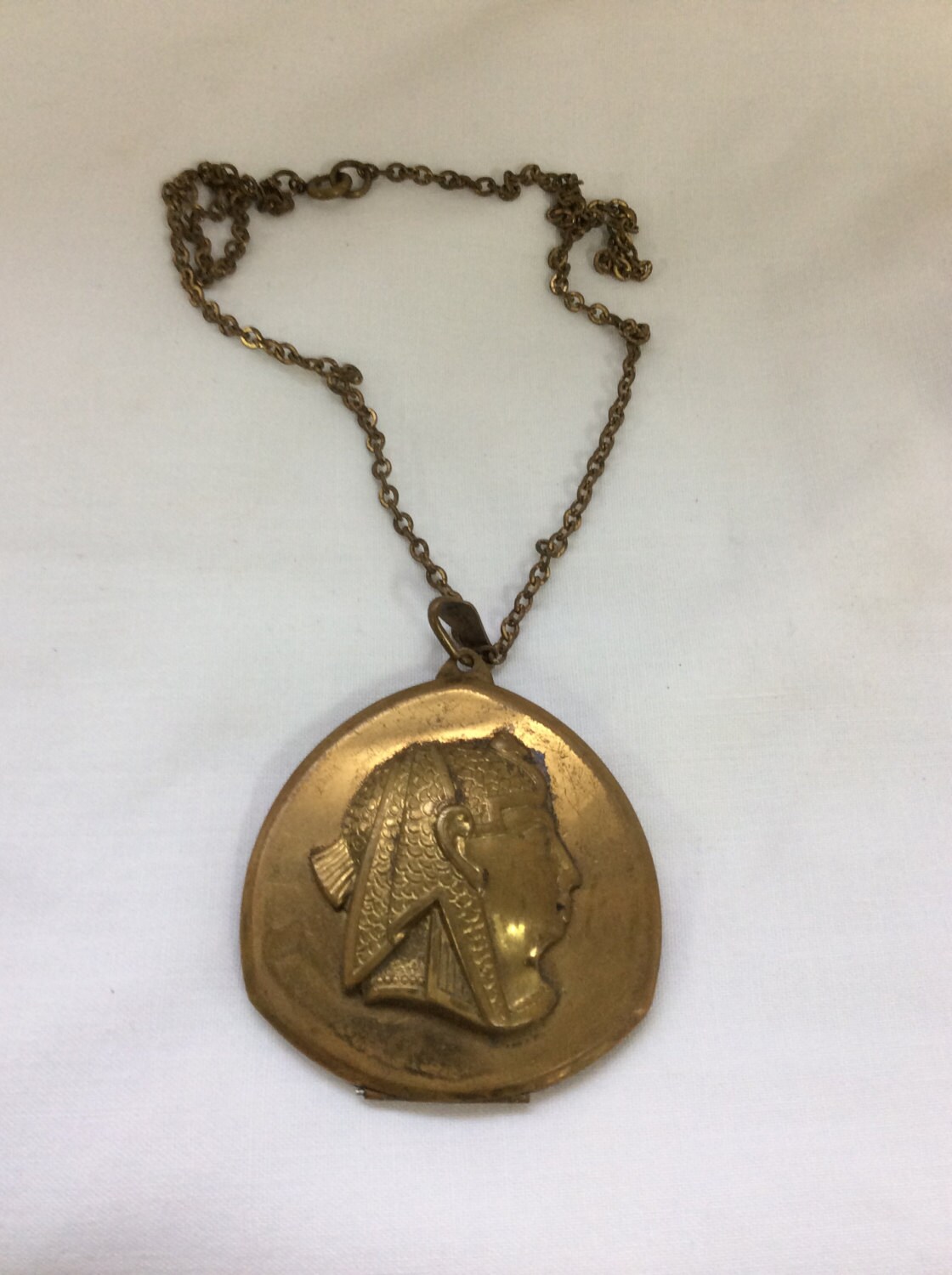 Egyptian revival locket Vintage locket Brass locket Locket Etsy