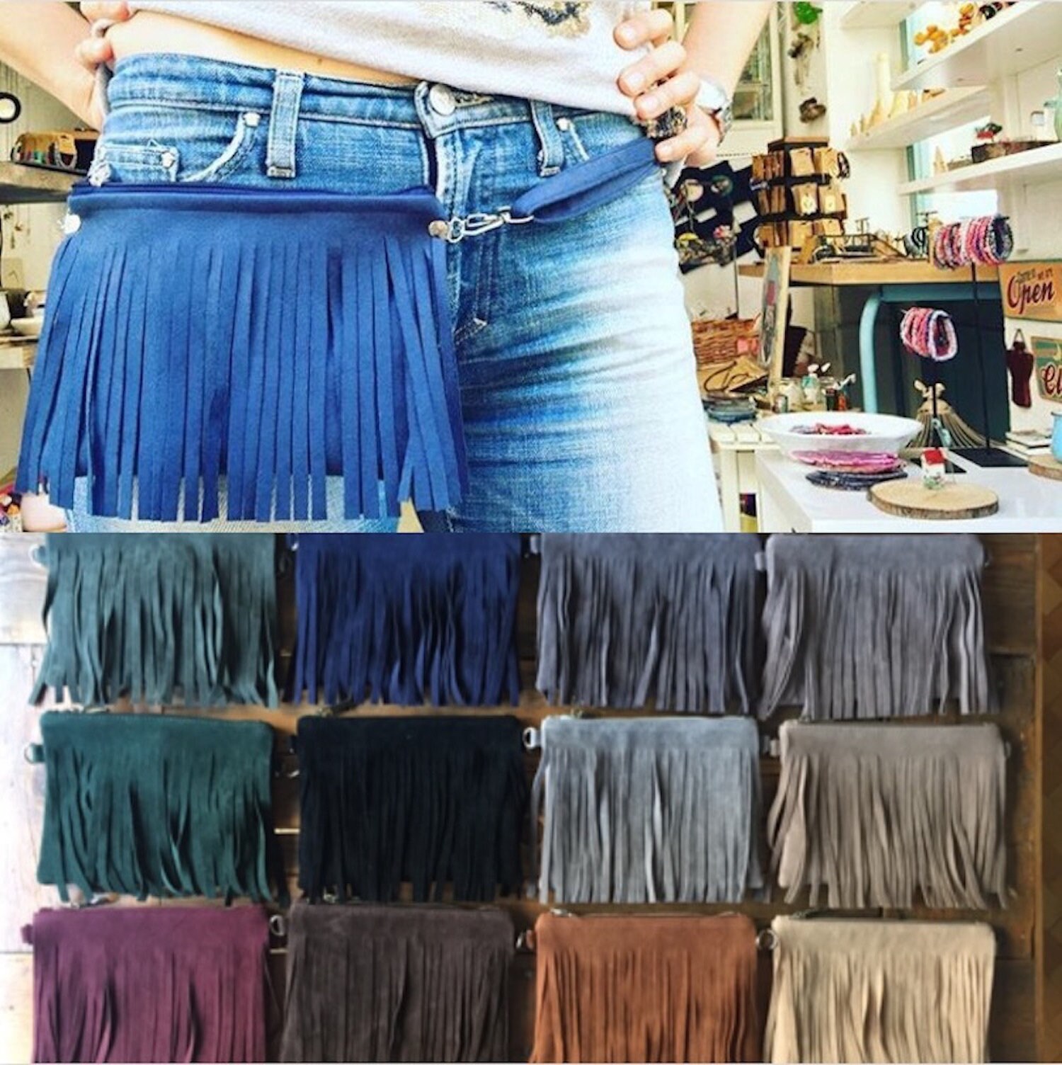 fringe fanny pack