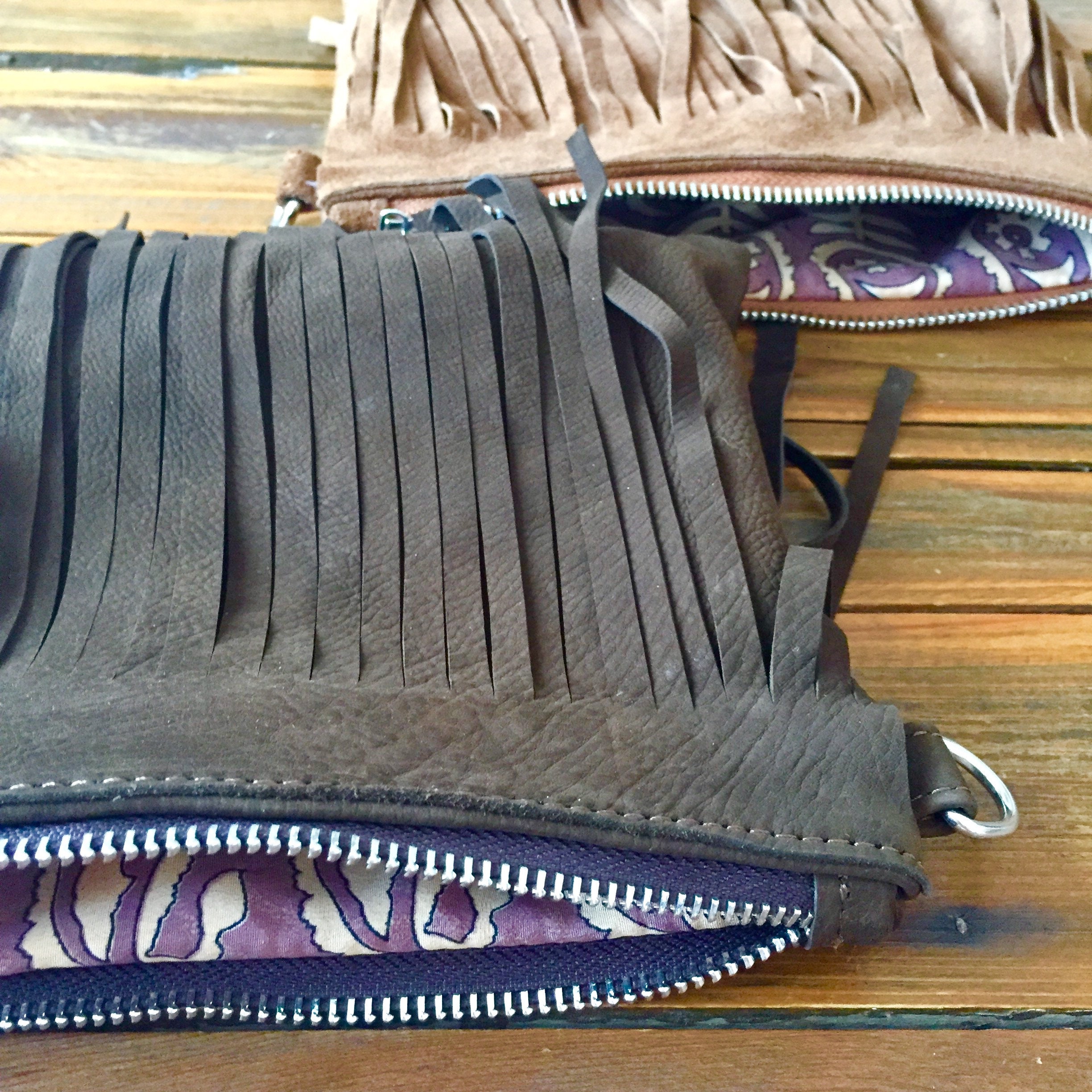 Leather Fanny pack hip bag fringe fanny pack fringe hip Etsy