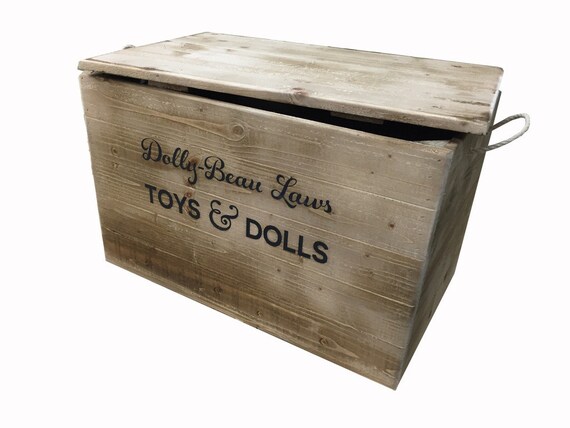 Extra Large Personalised Rustic Wooden Crate Storage Box With Image 0