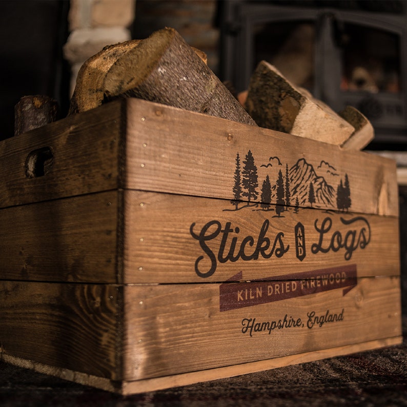 Log Storage Crate Etsy