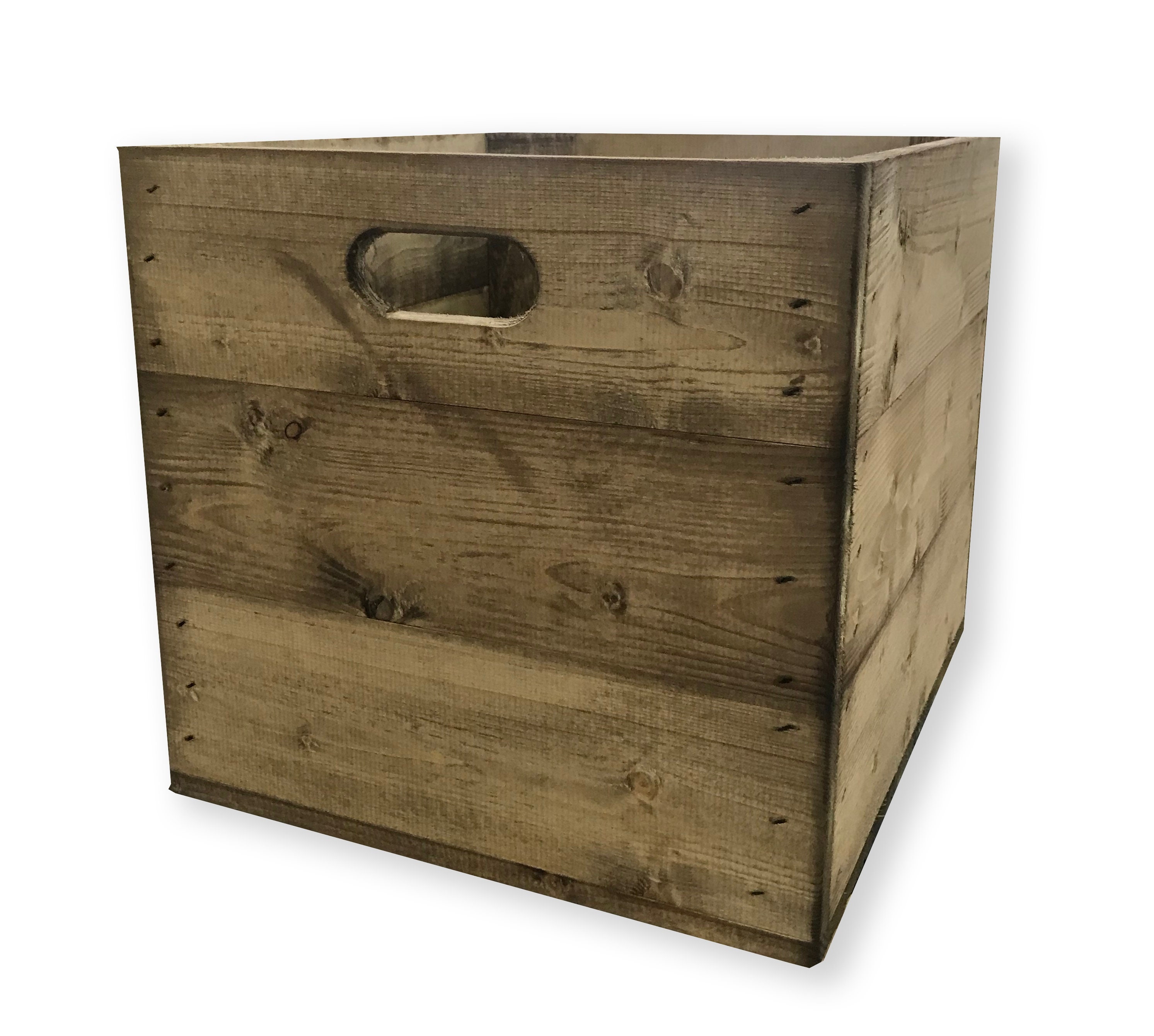 Wooden Kallax Crate Storage Box Optional Stain Finish Etsy UK
