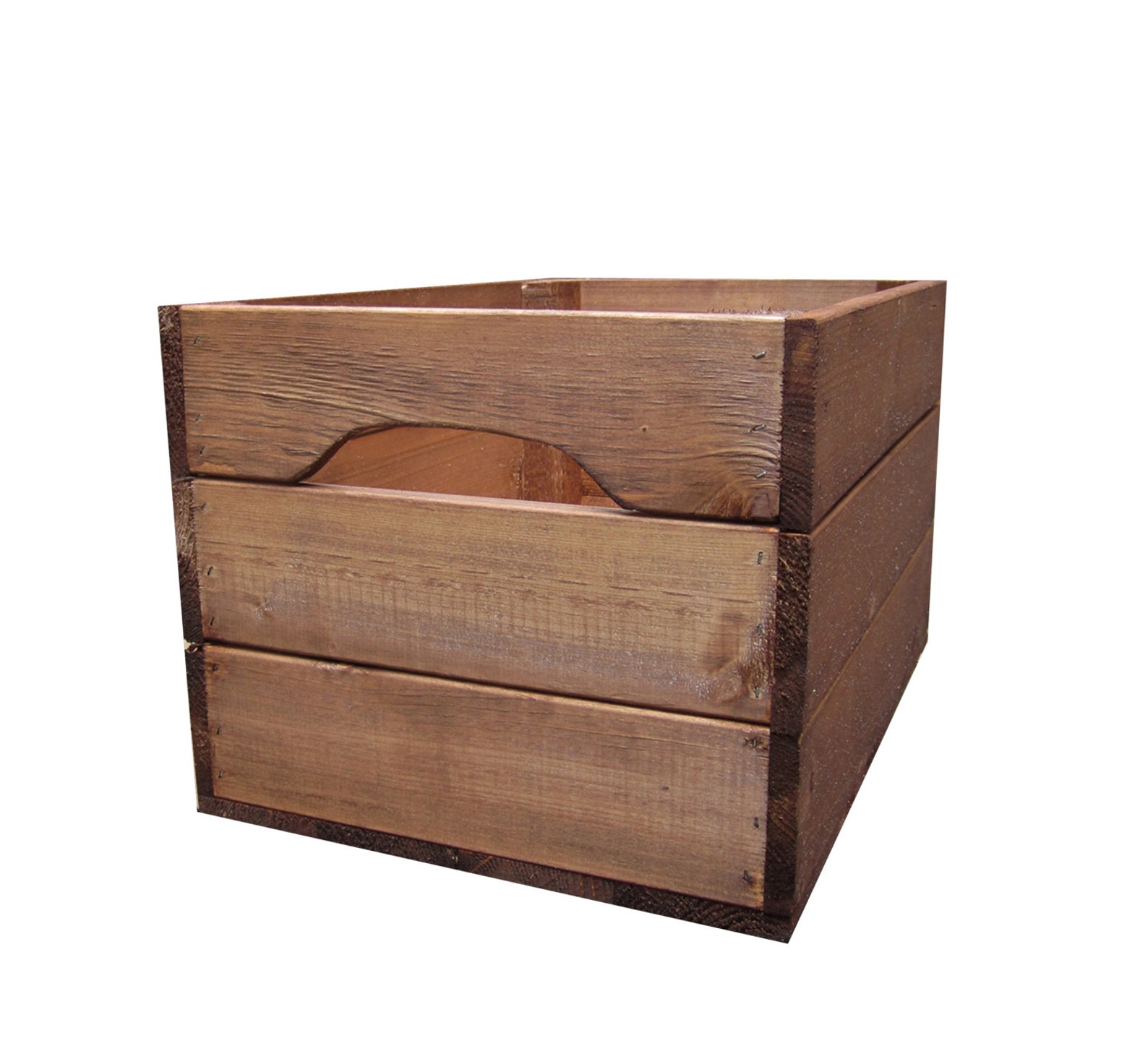 Large Rustic Farmhouse Wooden Crate Storage Box Etsy
