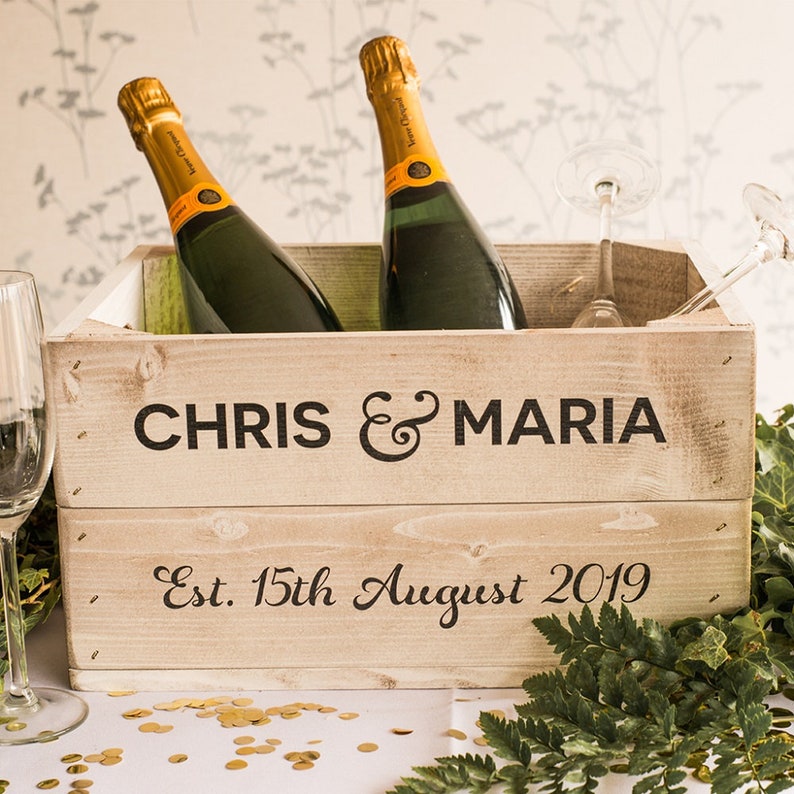 Personalised Wedding Half Crate date Optional Optional Lid Etsy UK