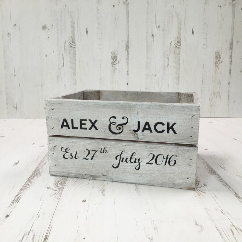 Personalised Wedding Half Crate date Optional Optional Lid Etsy UK