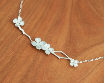 Dogwood Flower Necklace, Dogwood Blossom