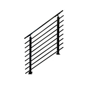Modern Horizontal Adjustable Railing Banister System, for Staircases, Balconies, and Decks, Complete Guard Railing Kit