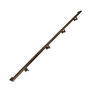 Urban Contemporary Aluminum Complete Handrail Grab Bar Set, Brackets Included, Bronze Powder Coated Finish