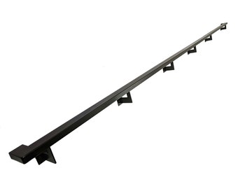 Urban Contemporary Aluminum Complete Handrail Grab Bar Set, Brackets Included, Matt Black Powder Coated Finish