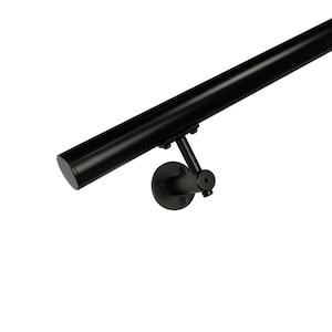Industrial Aluminum 1.5 Inch Round Complete Indoor/Outdoor Handrail Grab Bar Kit
