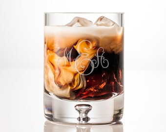 Personalized Whiskey Rocks Glass Set - 11oz Custom Engraved Bourbon Whiskey Glass, Great Personalized Wedding, Groomsmen or Christmas Gifts!