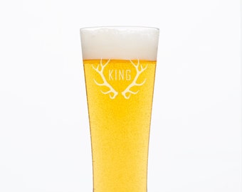 Personalized Tall Beer Glass Set, Custom Engraved Craft Beer Glasses, Perfect for Wedding or Groomsmen Gifts