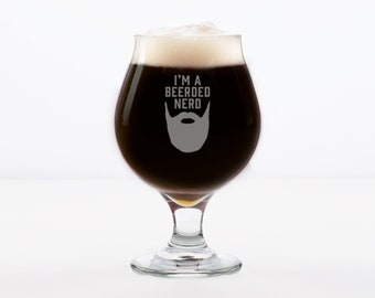 Personalized Belgian Goblet Beer Glass Sets, 16oz Custom Engraved Craft Beer Glasses, Perfect Wedding, Groomsmen or Personalized Gifts