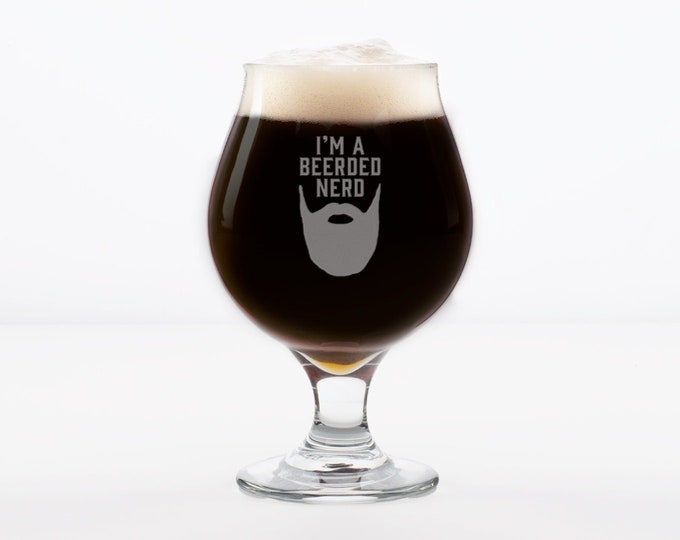 Personalized Belgian Goblet Beer Glass Sets, 16oz Custom Engraved Craft Beer Glasses, Perfect Wedding, Groomsmen or Personalized Gifts