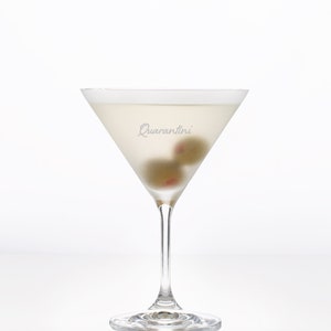 Engraved Martini Glass Set, Personalized 10oz Crystal Martini Glass, Great Christmas Gift or Personalized Wedding and Bridesmaids Gifts