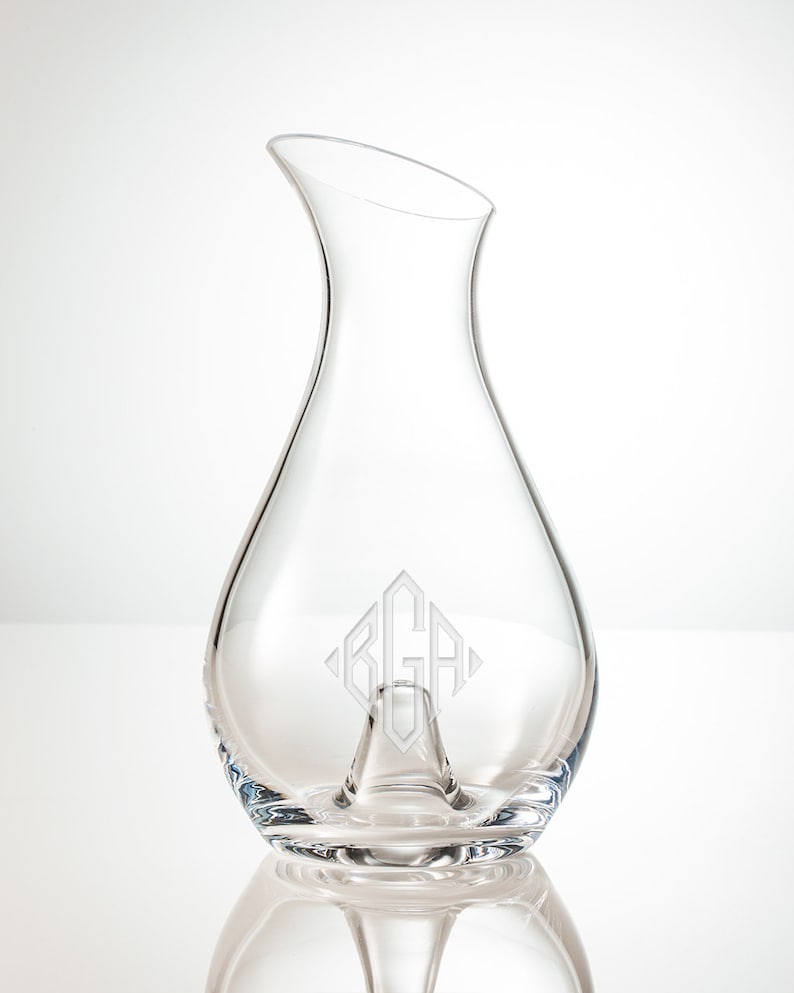 Personalized Engraved Wine Decanter 46oz Monogrammed Crystal Etsy