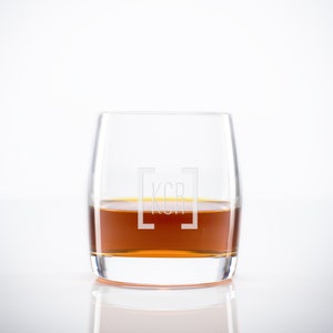 Personalized Whiskey Glass Set - 11oz Engraved Bourbon Whiskey Rocks Glasses, Great Wedding, Groomsmen or Christmas Gift