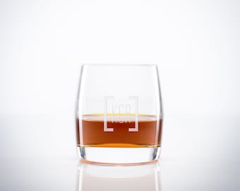 Personalized Whiskey Glass Set - 11oz Engraved Bourbon Whiskey Rocks Glasses, Great Wedding, Groomsmen or Christmas Gift