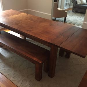 Early American Farmhouse Table with Extensions