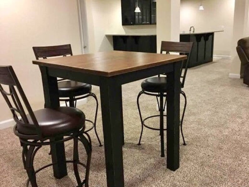 Distressed Farm Style Pub Table Image 0