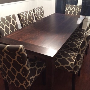 Red Mahogany Farmhouse Table