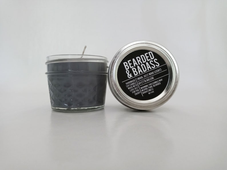 Bearded & Badass Candle Men Scented Candles Gift for Guys Etsy