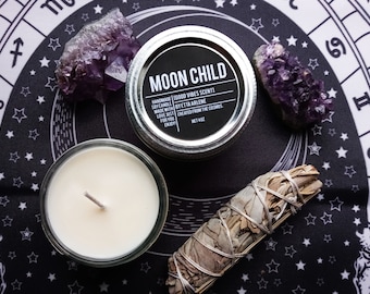 Moon Child Candle - Moon Candles - Witches Candles - Candles for witch friends, candles for the coven, astrology- by Etta Arlene