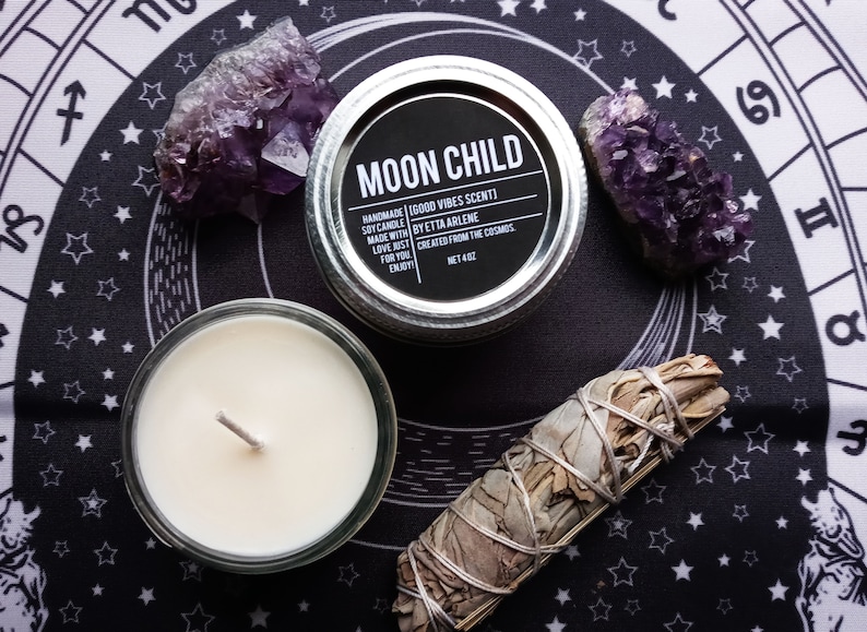 Moon Child Candle Moon Candles Witches Candles Candles Etsy