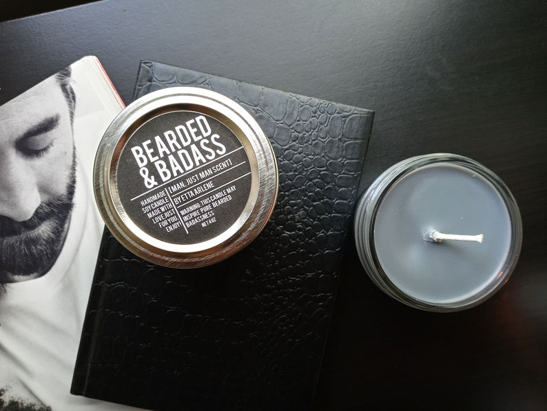 Bearded & Badass Candle Men Scented Candles Gift for Guys Etsy