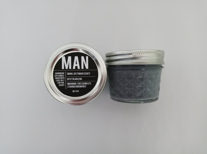 Man Candle Scented Soy Candle Gift for Guys Candles for Etsy