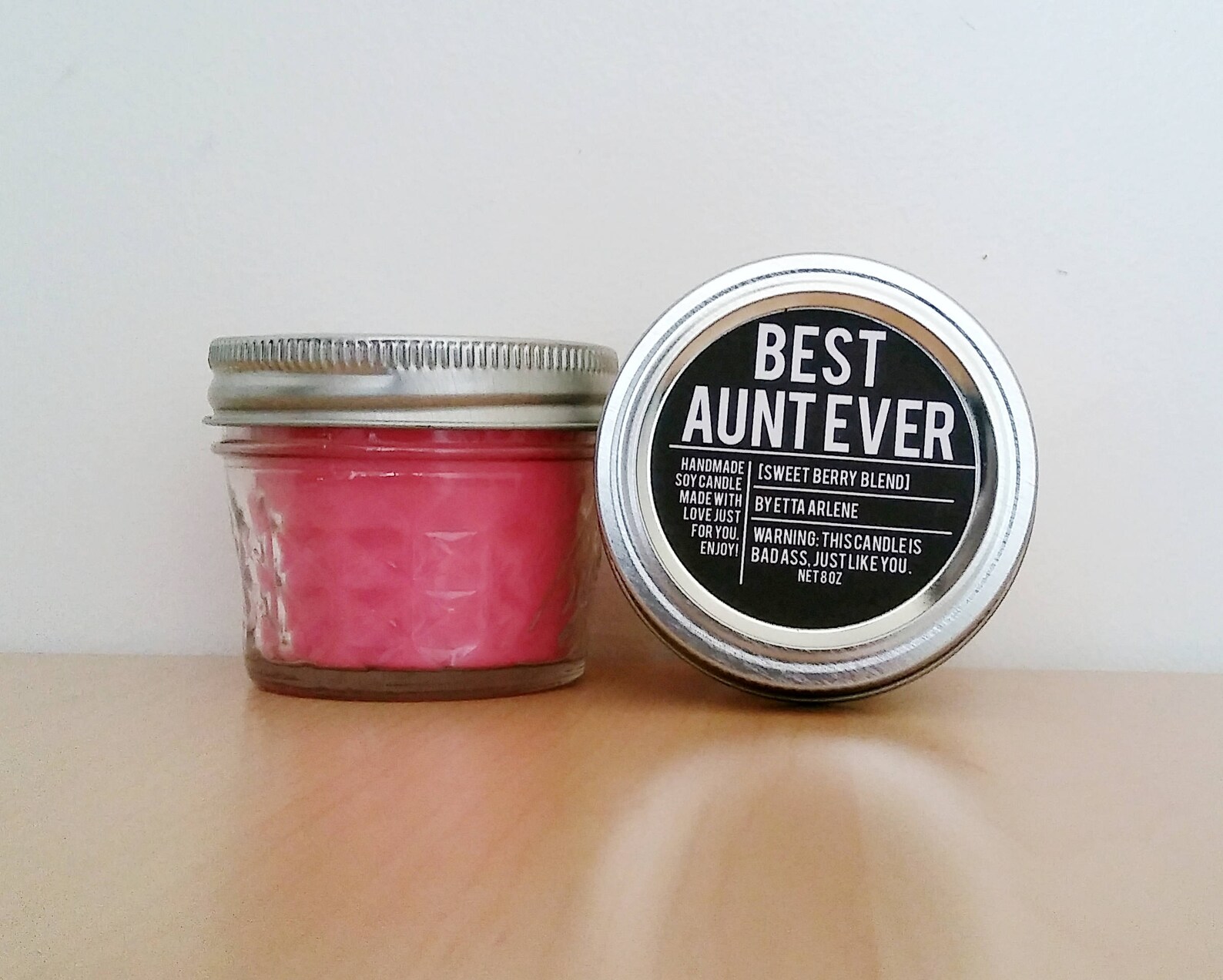 Best Aunt Ever Candle Scented Candle Aunt Candle Auntie Etsy