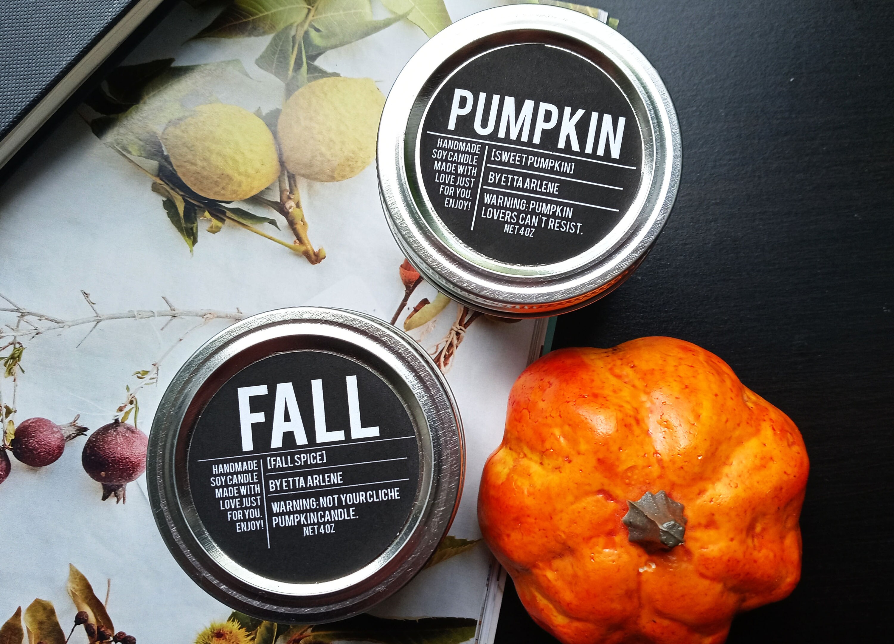 Pumpkin Candle 4oz the Best Pumpkin Scented Candles Fall Etsy UK