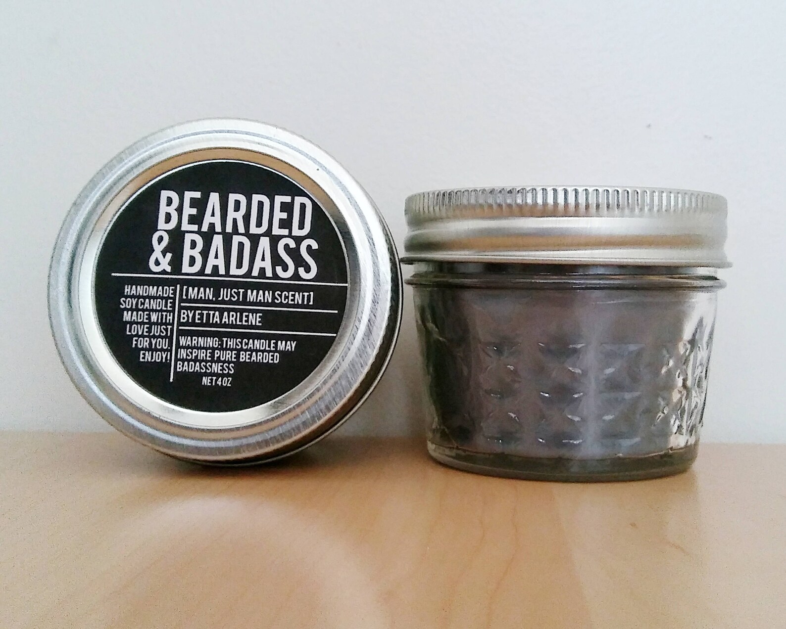 Bearded & Badass Candle Men Scented Candles Gift for Guys Etsy