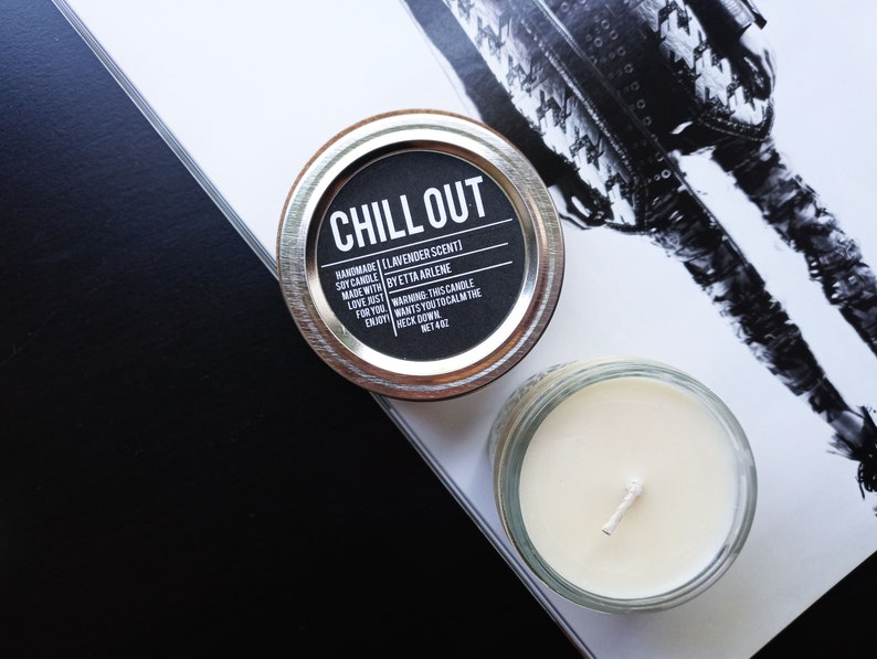 Chill Out Candle Relax Scented Candle Lavender Scented Etsy