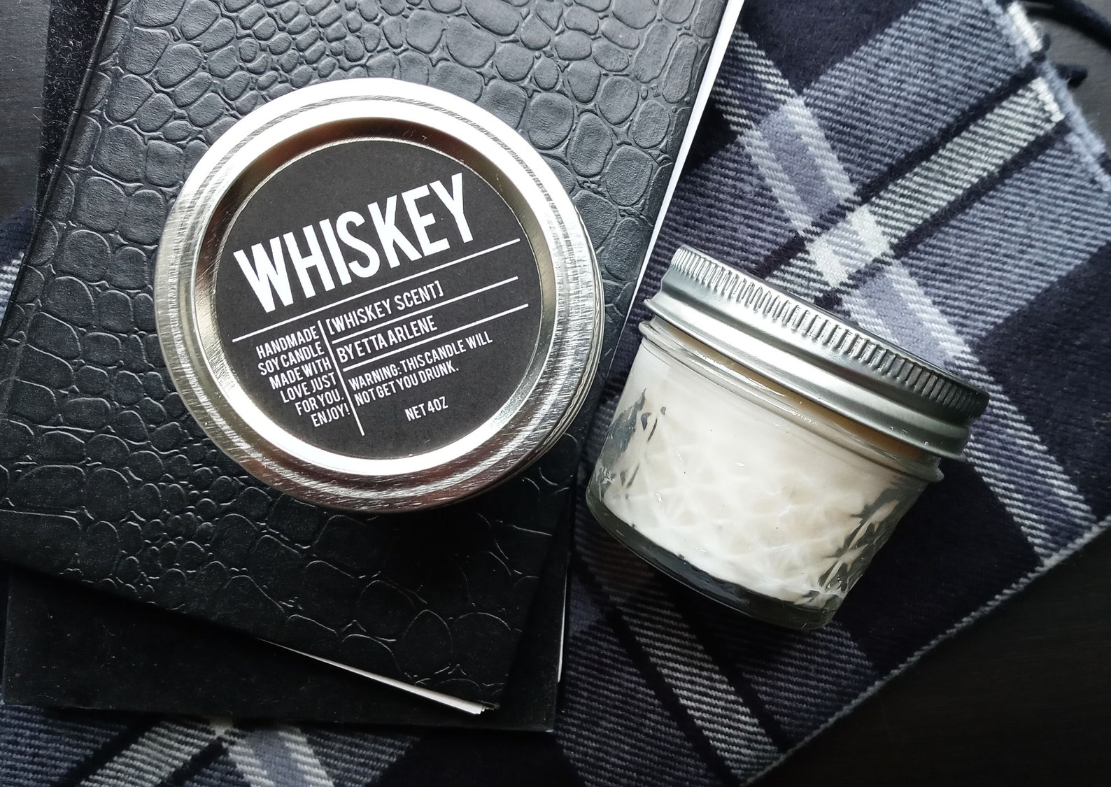 Whiskey Candle Whiskey Scented Candles Booze Candle Whiskey Etsy