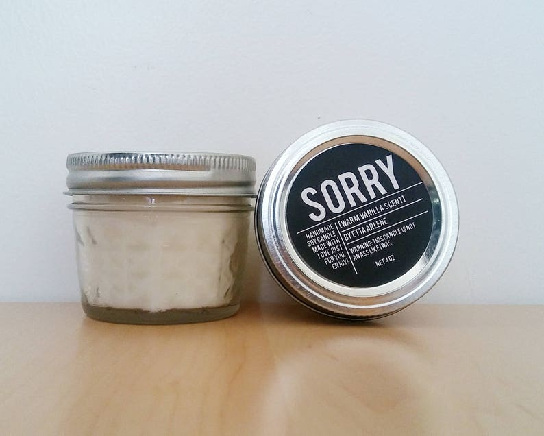 Apology Gift  by Etta Arlene Candles Sorry Scented Candle Apology Scented Candle