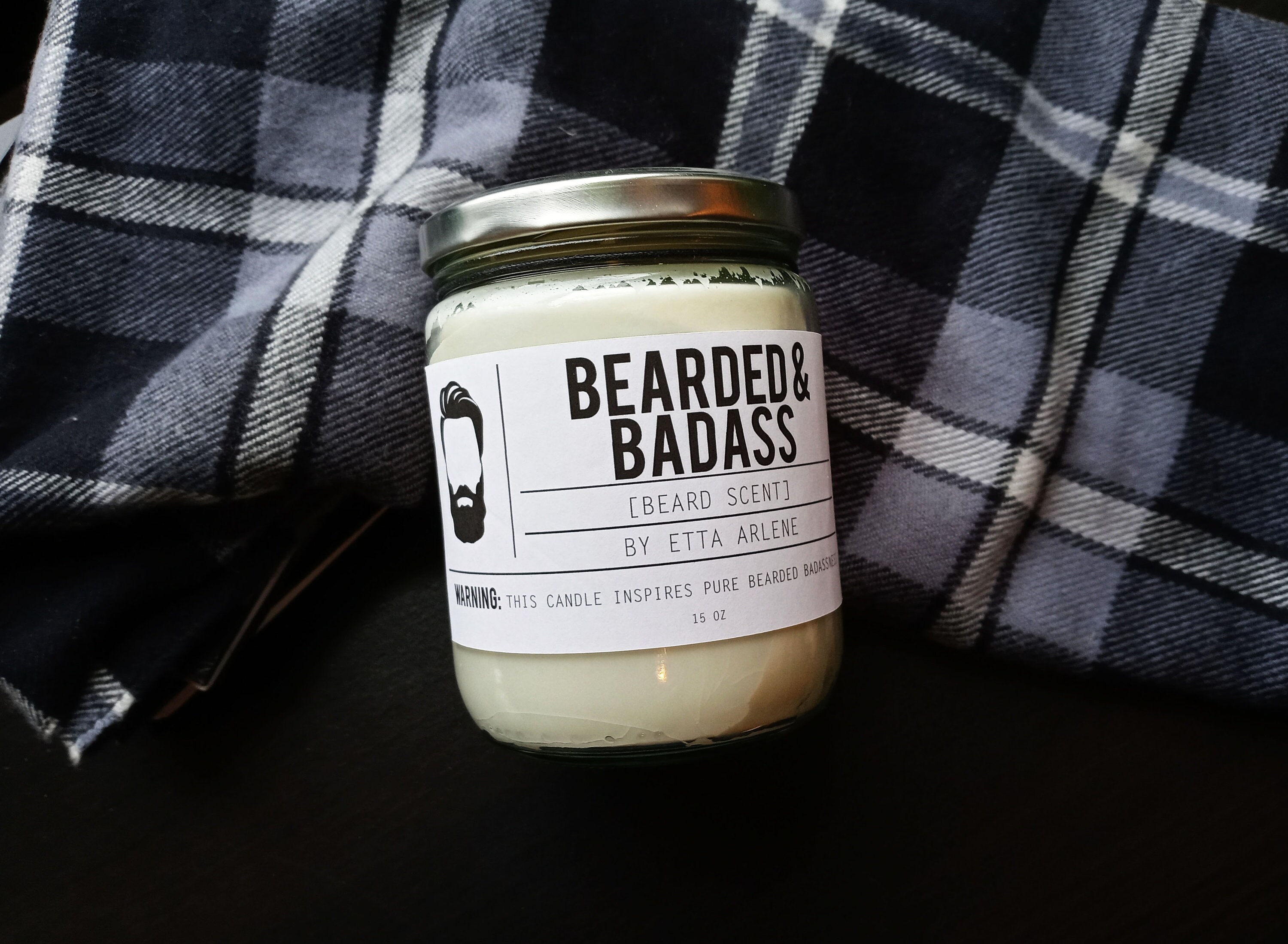 Bearded & Badass Candle Scented Soy Candle Man Candle Etsy