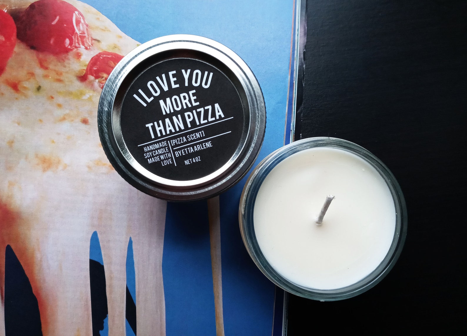 I Love You More Than Pizza Soy Candle Pizza Scented Candle Etsy