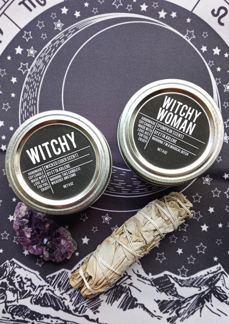 Witchy Candle 4oz witch Candles Witches Candles Candles Etsy