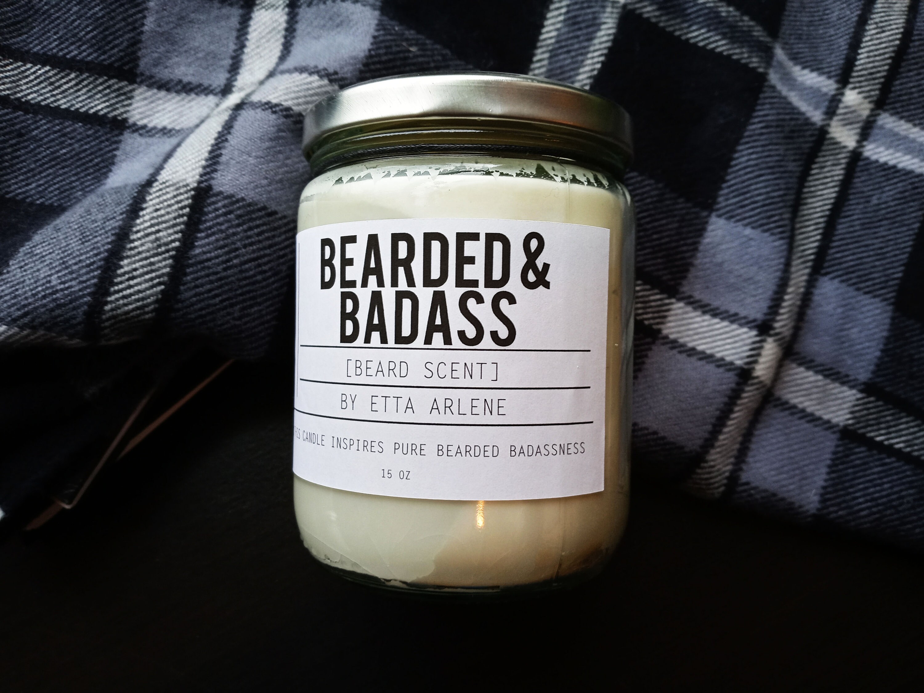 Bearded & Badass Candle Scented Soy Candle Man Candle Etsy