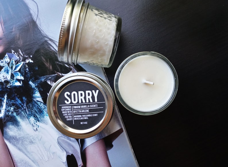 Apology Gift by Etta Arlene Candles Sorry Scented Candle Apology Scented Candle
