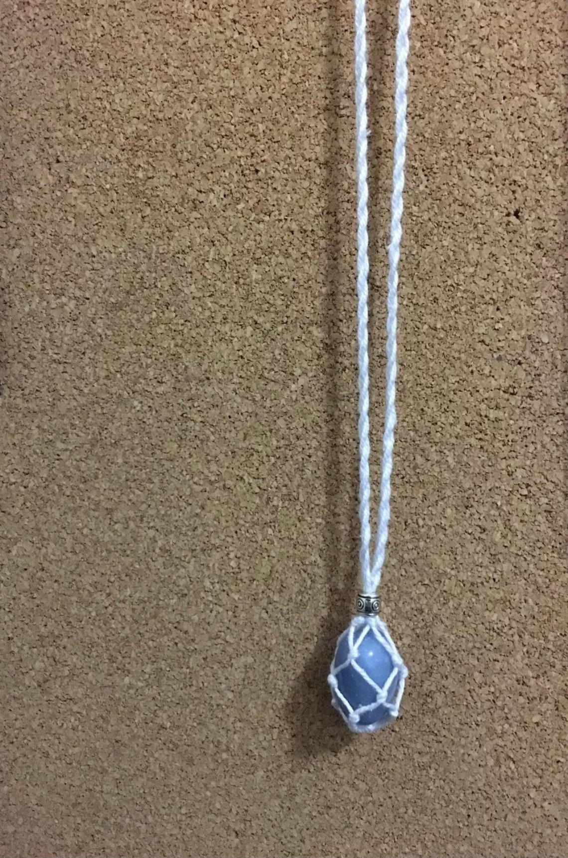 Handmade Macrame Crystal Necklace Holder Crystal Necklace Etsy