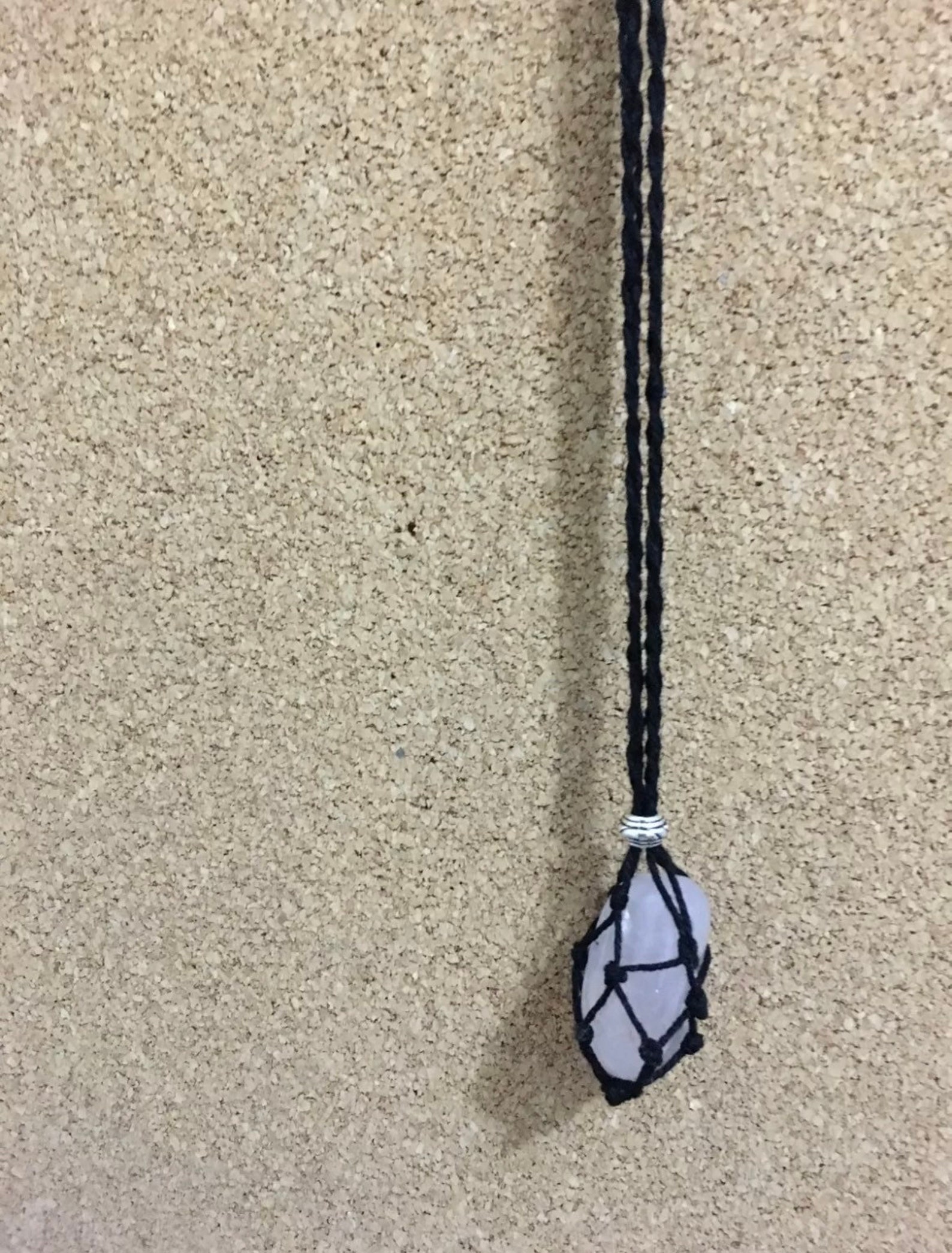 Handmade Macrame Crystal Necklace Holder Crystal Necklace Etsy