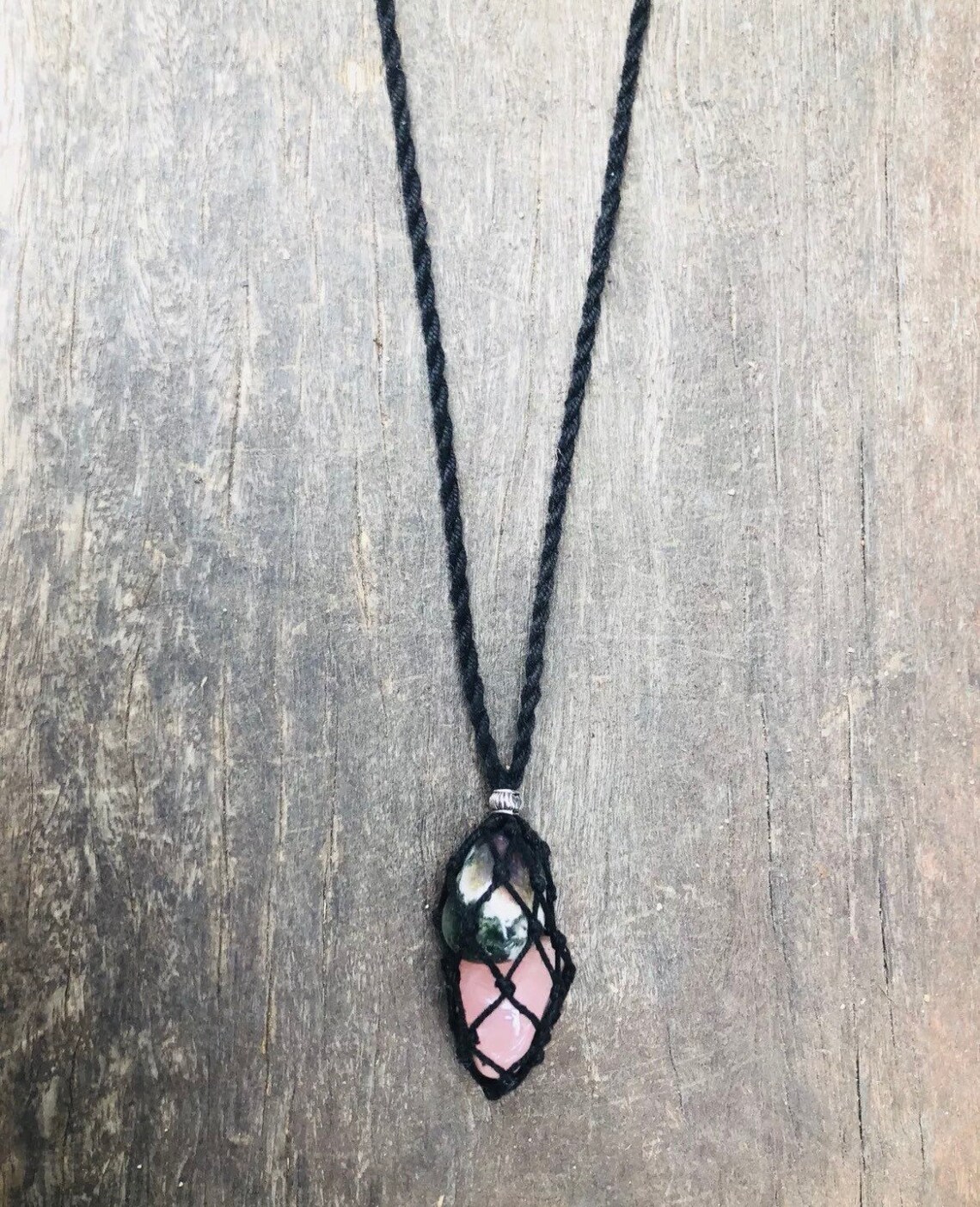 Handmade Macrame Crystal Necklace Holder Large or Double Etsy