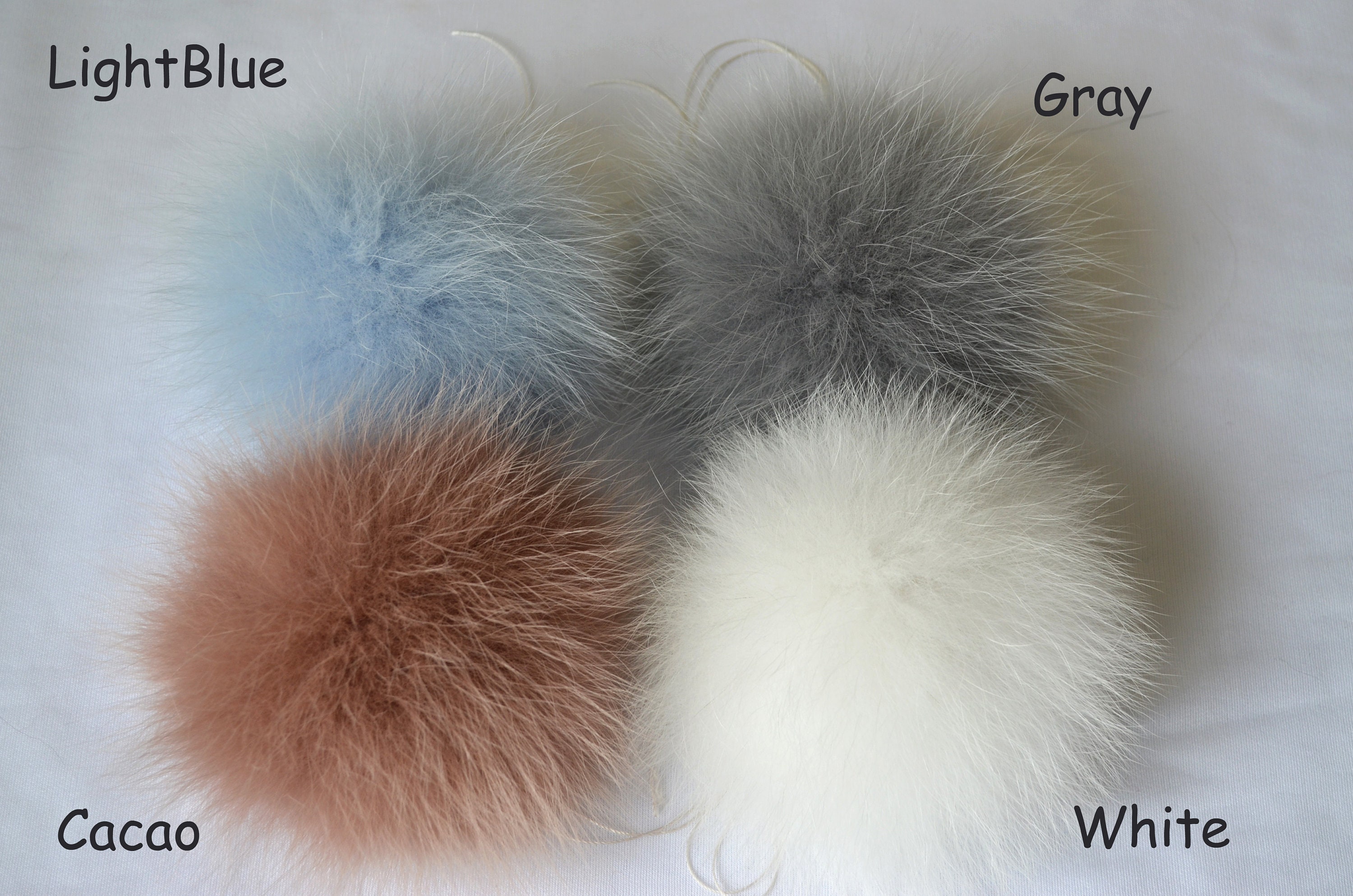 15 cm 6/" Bébé Rose Moelleux REAL RACCOON fourrure de renard Sac breloque pompon fourrure Ball Keychain