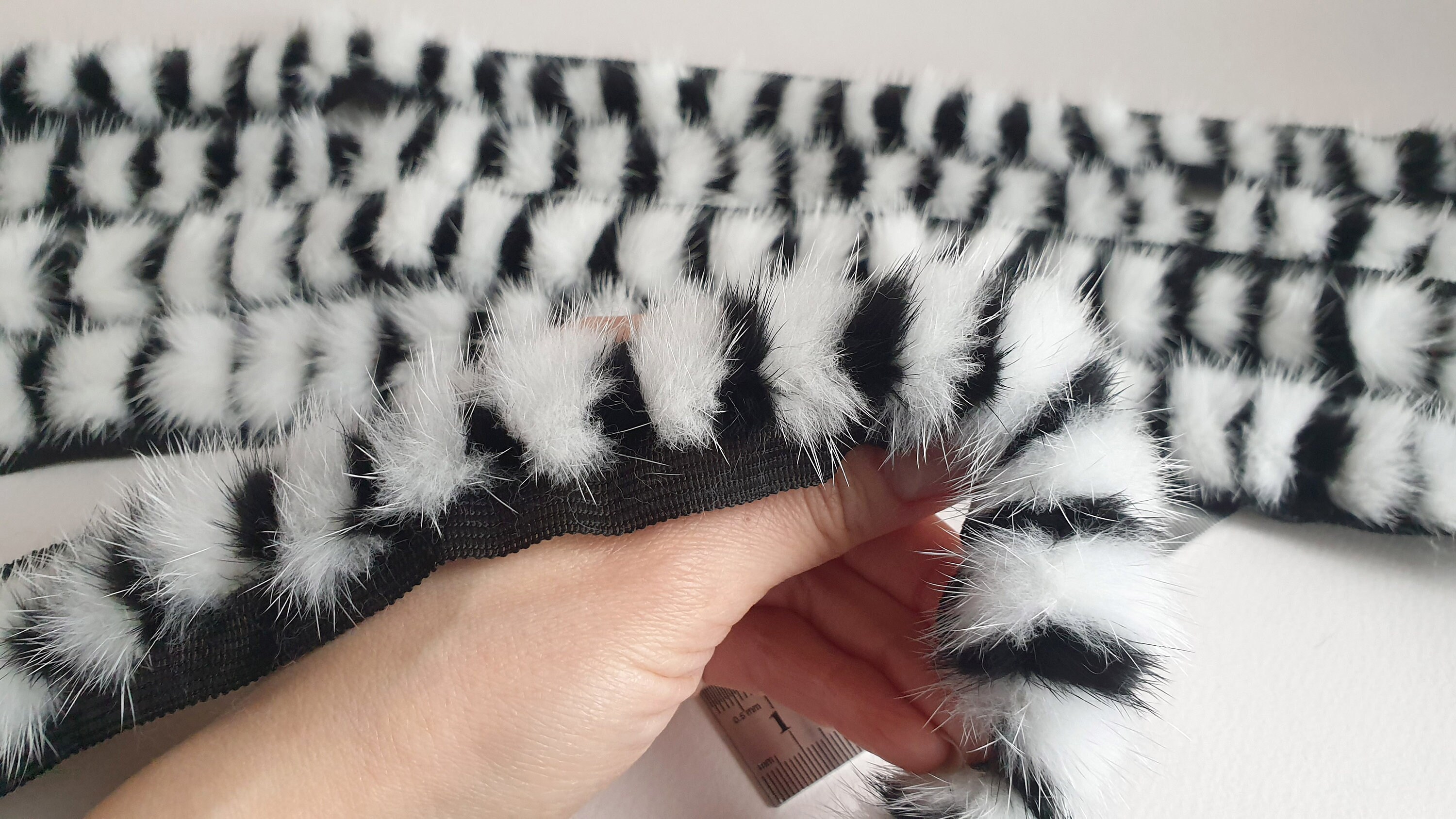 White black mink fur trim Natural fur by the yard Fluffy Etsy
