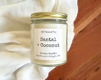 Santal Coconut - Kenney Kandles - All Natural Soy candle