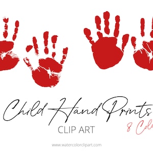 Watercolor Rainbow Kids Handprint PNG Clip Art Files for Shirts, Watercolor Kids Hands, INSTANT DOWNLOAD, Rainbow Watercolor Hands Clipart
