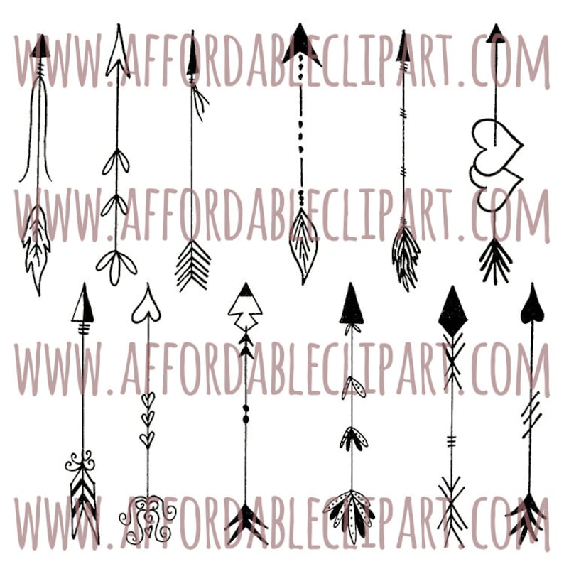 Doodle ClipArt Pen and Ink Arrows Doodle Clip Art Arrows ClipArt Custom Invitations Clip Art Digital Hand Drawn Clip Art Arrow Clip Art