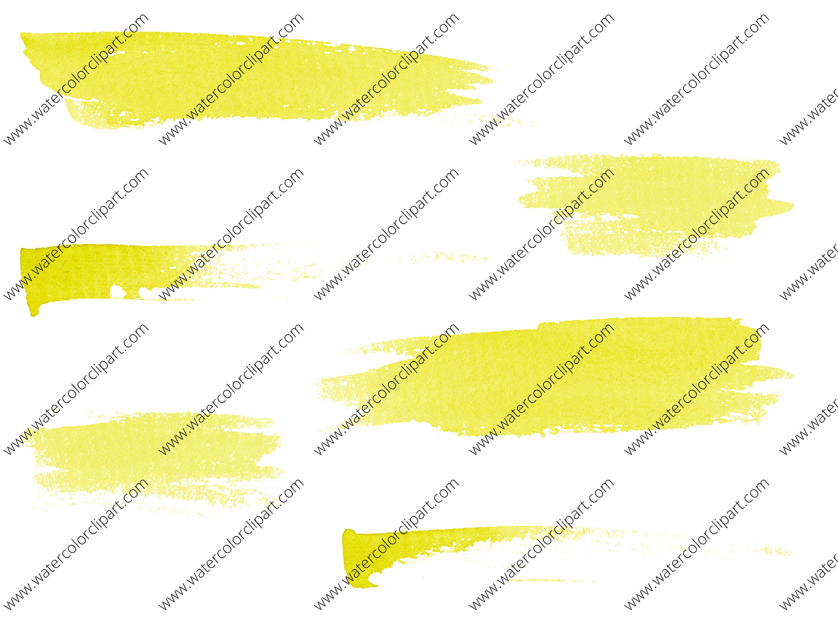 UPDATED Watercolor Swishes Clip Art, Brush Stroke Clip Art, Rainbow ...